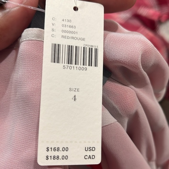 ANTHROPOLOGIE GIRL FROM SAVOY MITSY RUFFLE HALTER 100% SILK DRESS RED 4 NWT - Picture 8 of 9